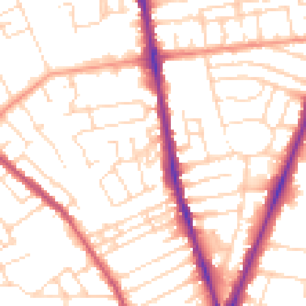 Daytime road noise heatmap for NG5 1RH
