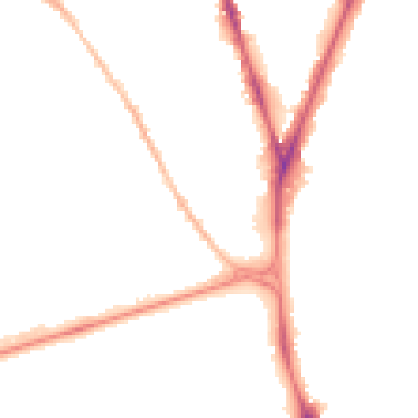 Night-time road noise heatmap for NG5 1RN