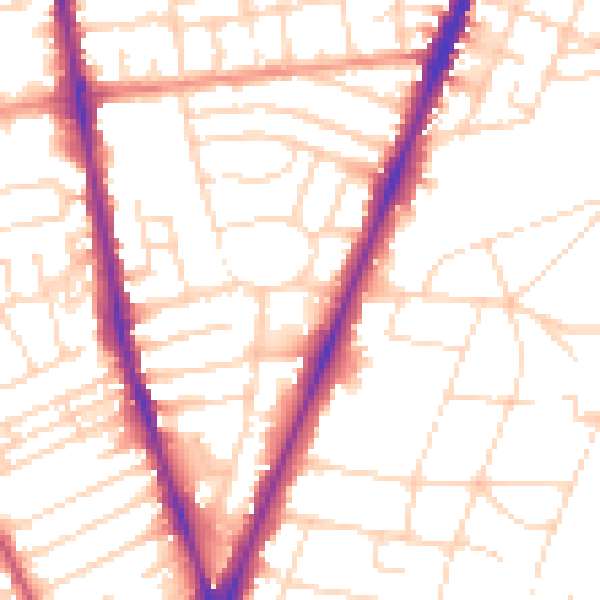 Daytime road noise heatmap for NG5 2DS
