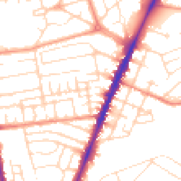 Daytime road noise heatmap for NG5 2HD