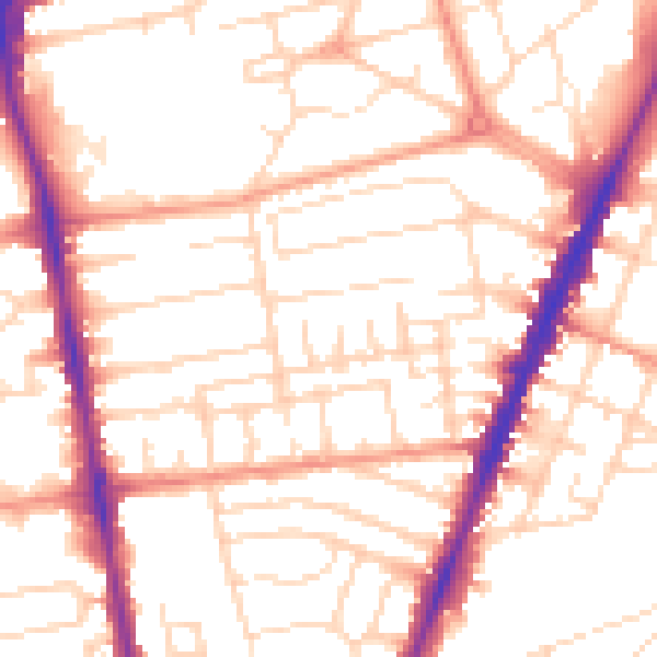 Daytime road noise heatmap for NG5 2HH