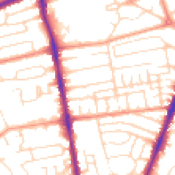 Daytime road noise heatmap for NG5 2NF