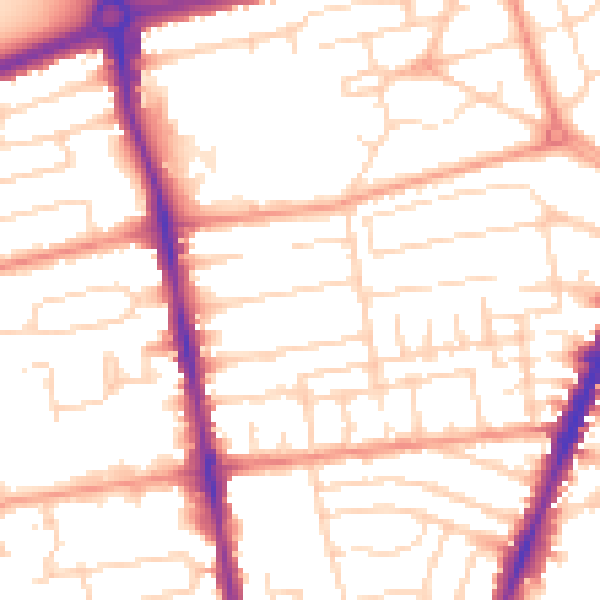 Daytime road noise heatmap for NG5 2NH