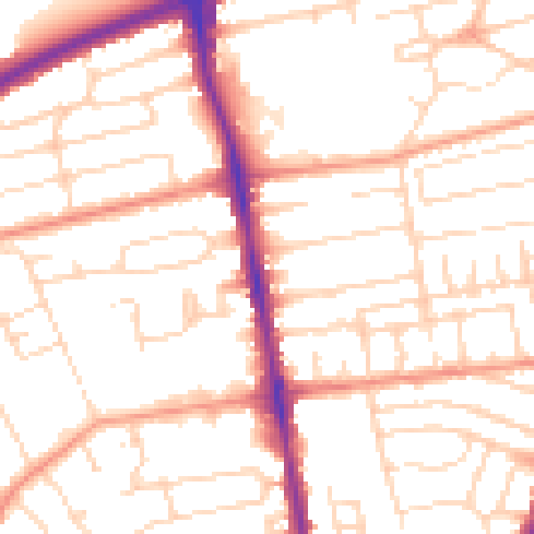 Daytime road noise heatmap for NG5 2NT