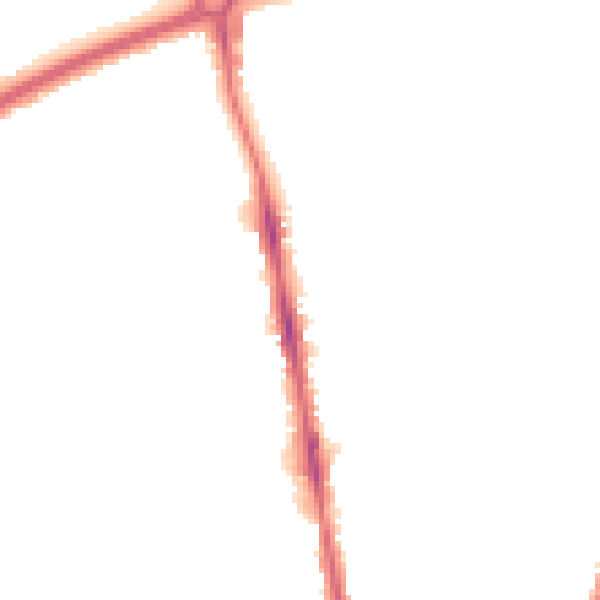 Night-time road noise heatmap for NG5 2NW