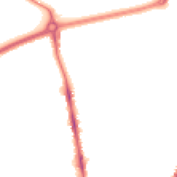 Night-time road noise heatmap for NG5 3AQ
