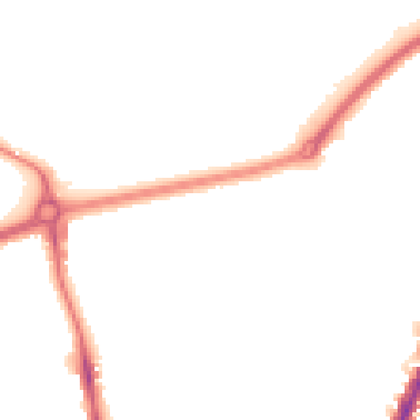 Night-time road noise heatmap for NG5 3AT