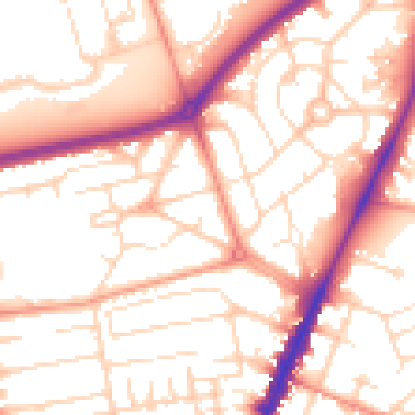 Daytime road noise heatmap for NG5 3DL