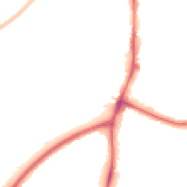Night-time road noise heatmap for NG5 3GD