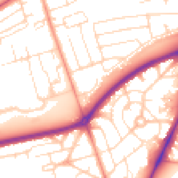 Daytime road noise heatmap for NG5 3JD