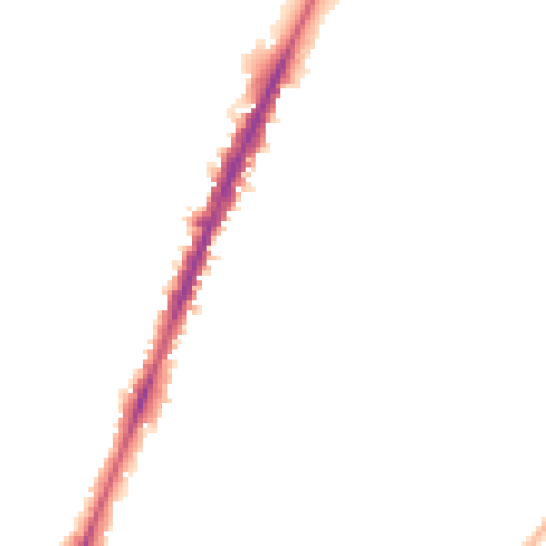 Night-time road noise heatmap for NG5 4BL