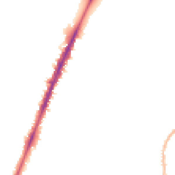 Night-time road noise heatmap for NG5 4DL
