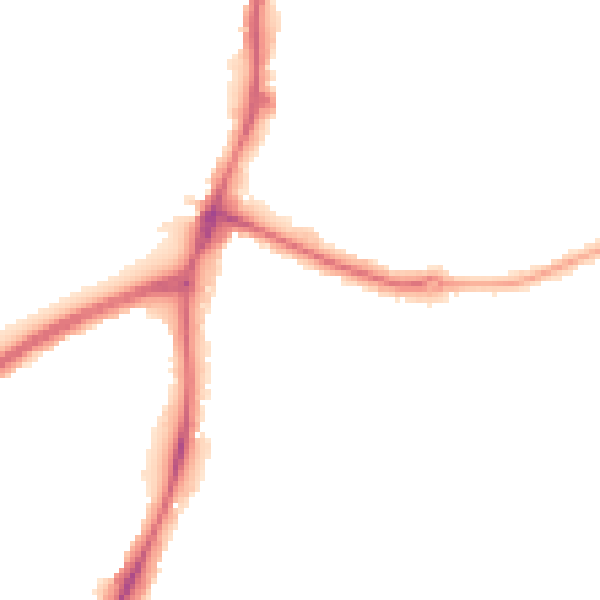 Night-time road noise heatmap for NG5 4FJ