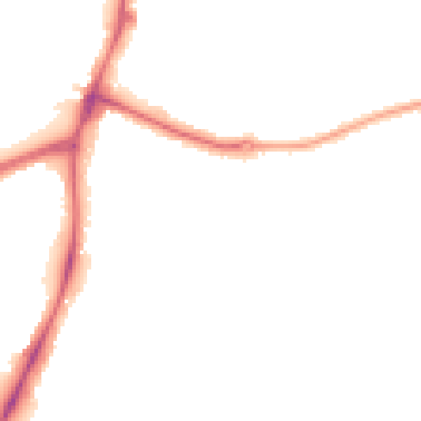 Night-time road noise heatmap for NG5 4GD
