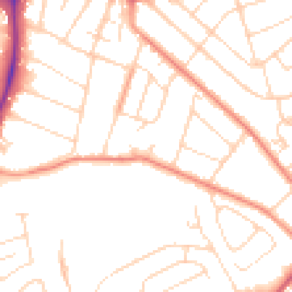 Daytime road noise heatmap for NG5 4GG