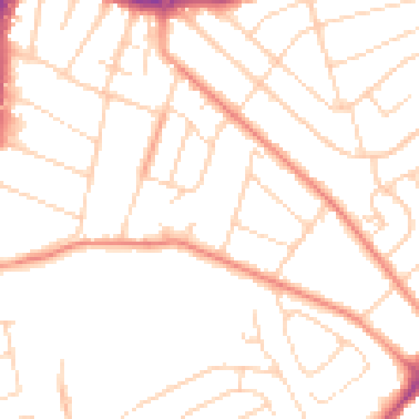 Daytime road noise heatmap for NG5 4GJ