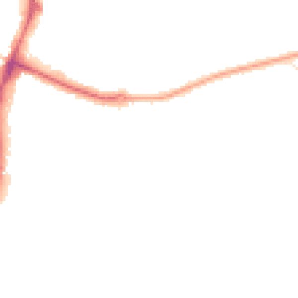 Night-time road noise heatmap for NG5 4GP