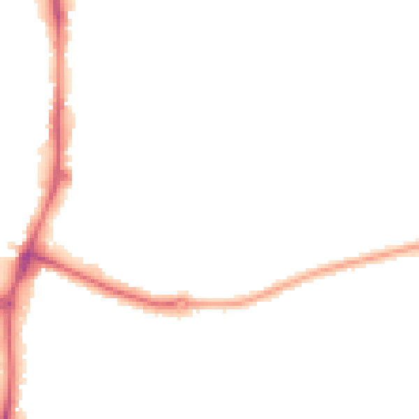Night-time road noise heatmap for NG5 4HZ