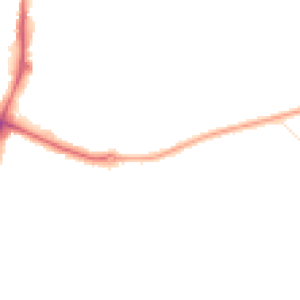 Night-time road noise heatmap for NG5 4JH
