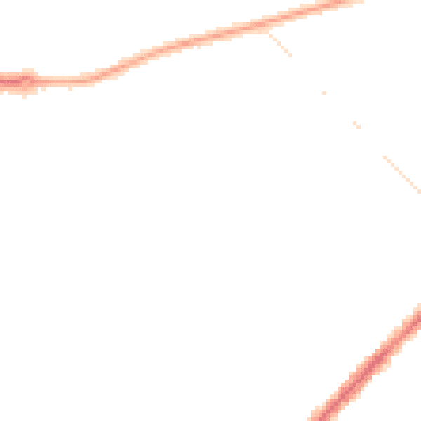Night-time road noise heatmap for NG5 4JY