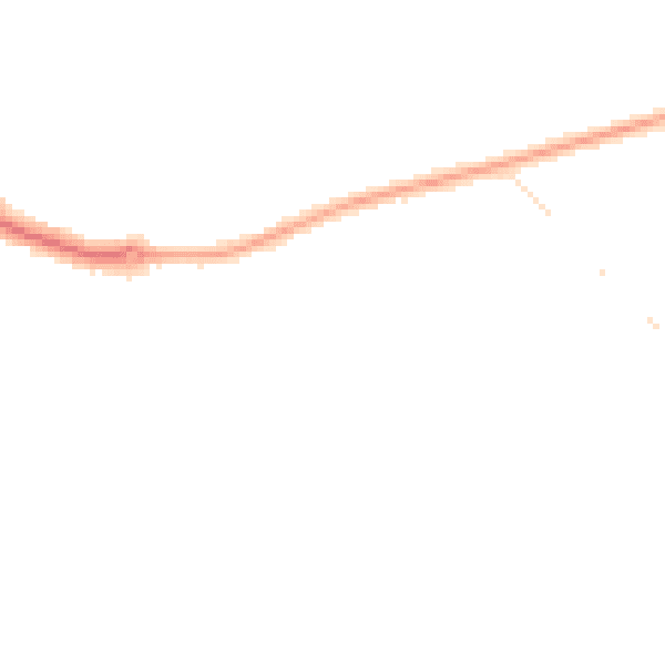 Night-time road noise heatmap for NG5 4LE