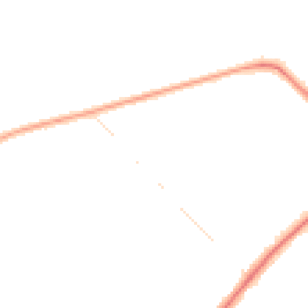 Night-time road noise heatmap for NG5 4LU