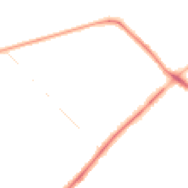 Night-time road noise heatmap for NG5 4NN