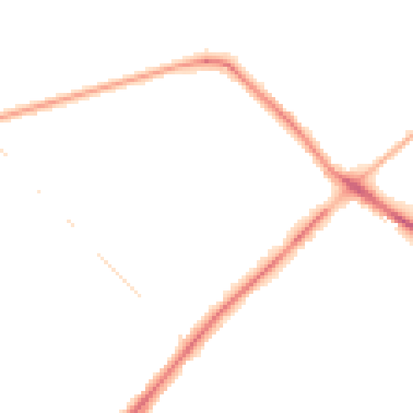 Night-time road noise heatmap for NG5 4NP