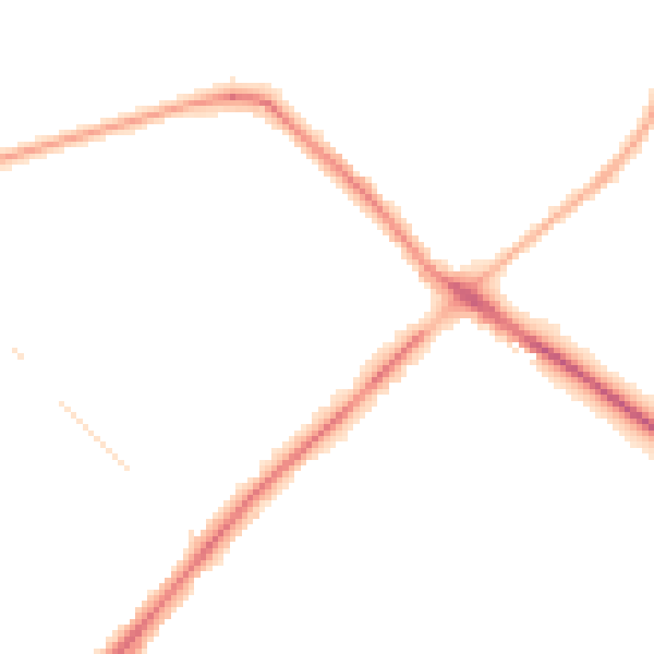 Night-time road noise heatmap for NG5 4NT