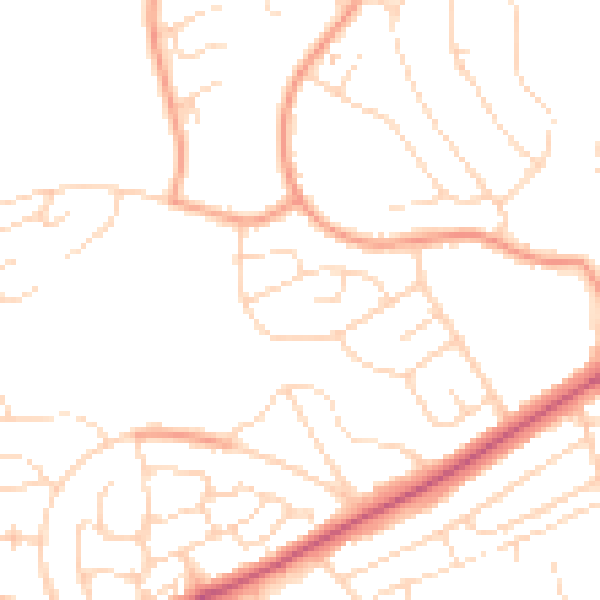 Daytime road noise heatmap for NG5 5JS