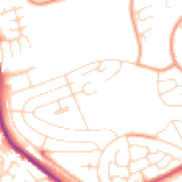 Daytime road noise heatmap for NG5 5LW