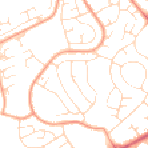 Daytime road noise heatmap for NG5 5NW