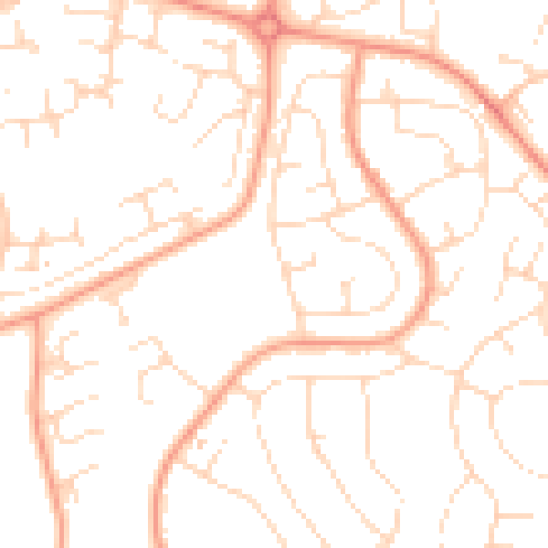Daytime road noise heatmap for NG5 5PG