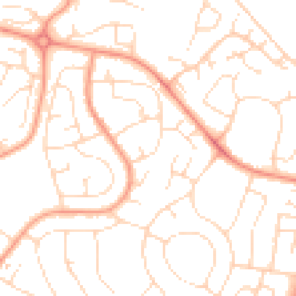 Daytime road noise heatmap for NG5 5QG