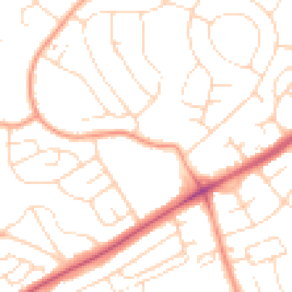Daytime road noise heatmap for NG5 5SP