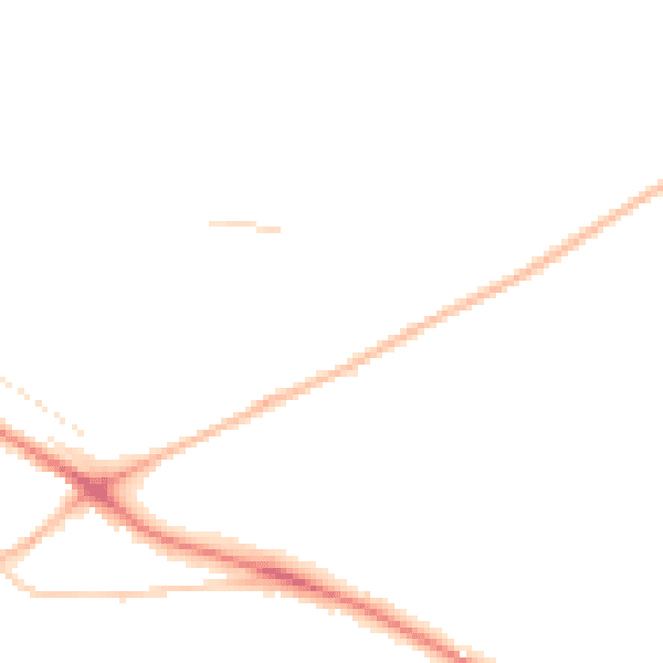 Night-time road noise heatmap for NG5 5UL