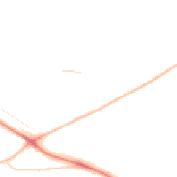 Night-time road noise heatmap for NG5 5UZ