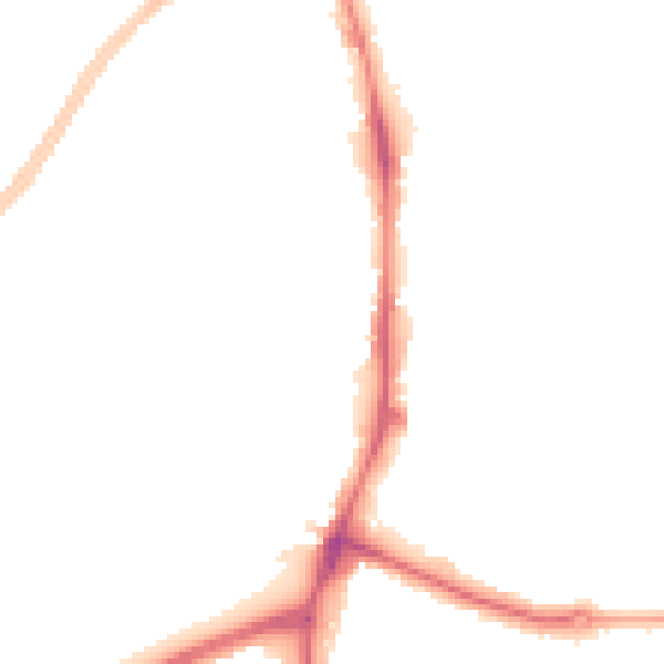 Night-time road noise heatmap for NG5 6AL