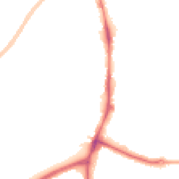 Night-time road noise heatmap for NG5 6AN