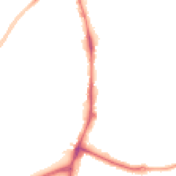 Night-time road noise heatmap for NG5 6BB