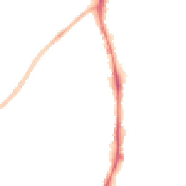 Night-time road noise heatmap for NG5 6BQ