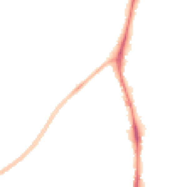 Night-time road noise heatmap for NG5 6HB