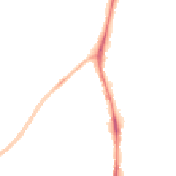 Night-time road noise heatmap for NG5 6HE