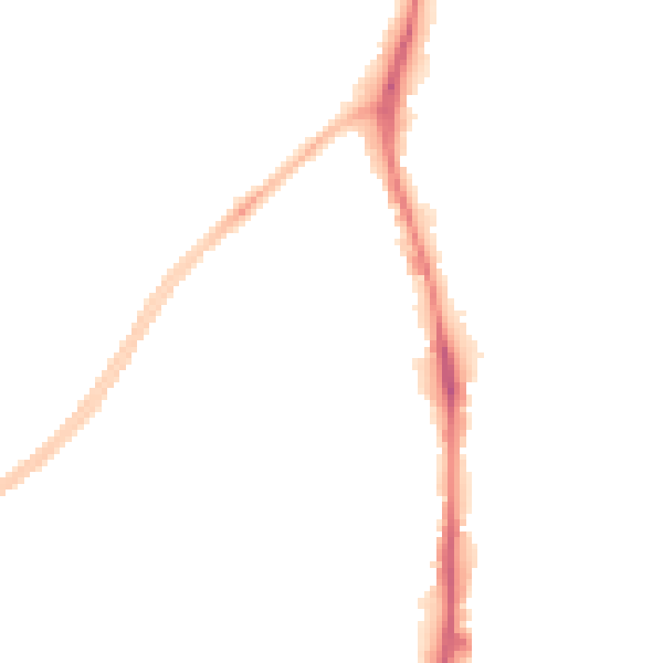 Night-time road noise heatmap for NG5 6HF