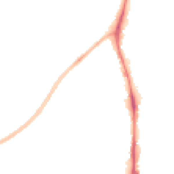 Night-time road noise heatmap for NG5 6HG