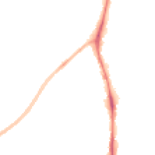 Night-time road noise heatmap for NG5 6HN