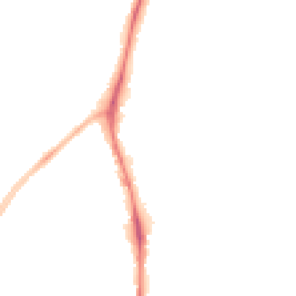 Night-time road noise heatmap for NG5 6HY