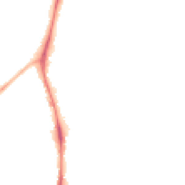 Night-time road noise heatmap for NG5 6JE