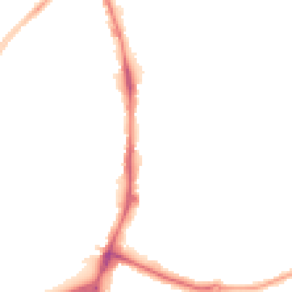 Night-time road noise heatmap for NG5 6JL