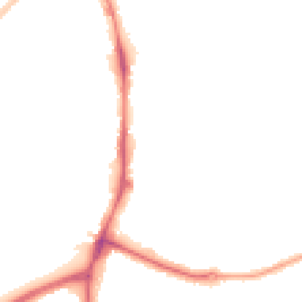 Night-time road noise heatmap for NG5 6JR